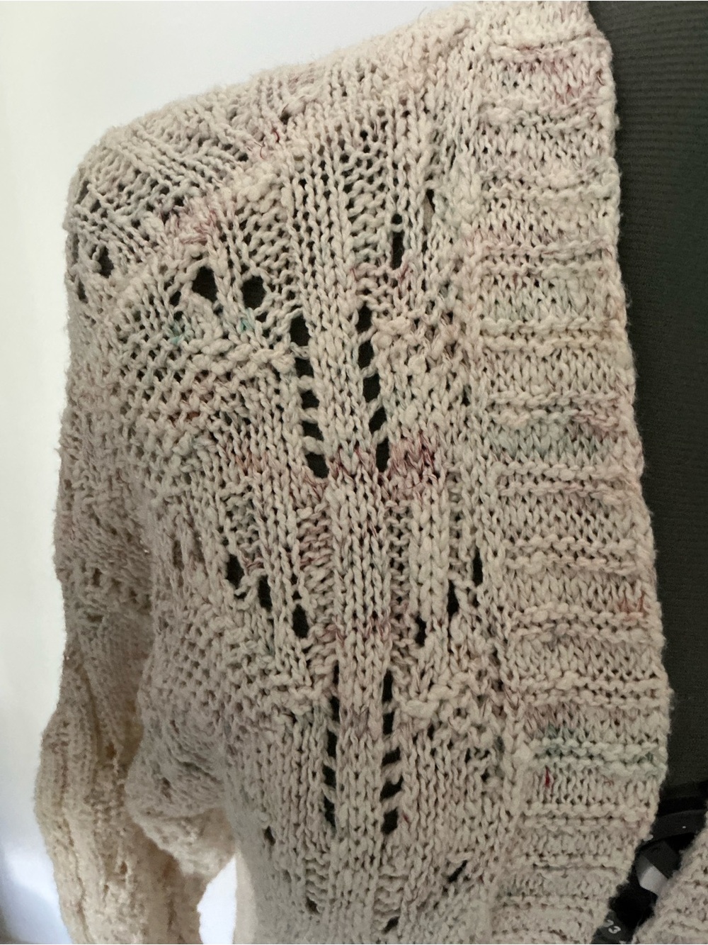 Pilcro Ivory Speckled Knit Boho Maxi Duster Cardigan XS - Picture 4 of 8